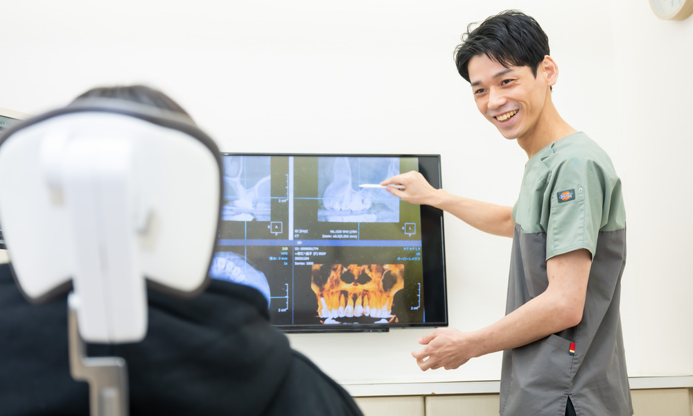三鷹駅近くのレミントン歯科の治療計画の説明